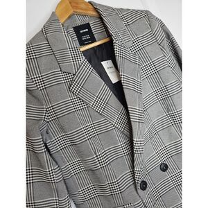 NWT‎ Cotton-On Brand Women's Houndstooth Tweed Double Breasted Blazer Size 4
